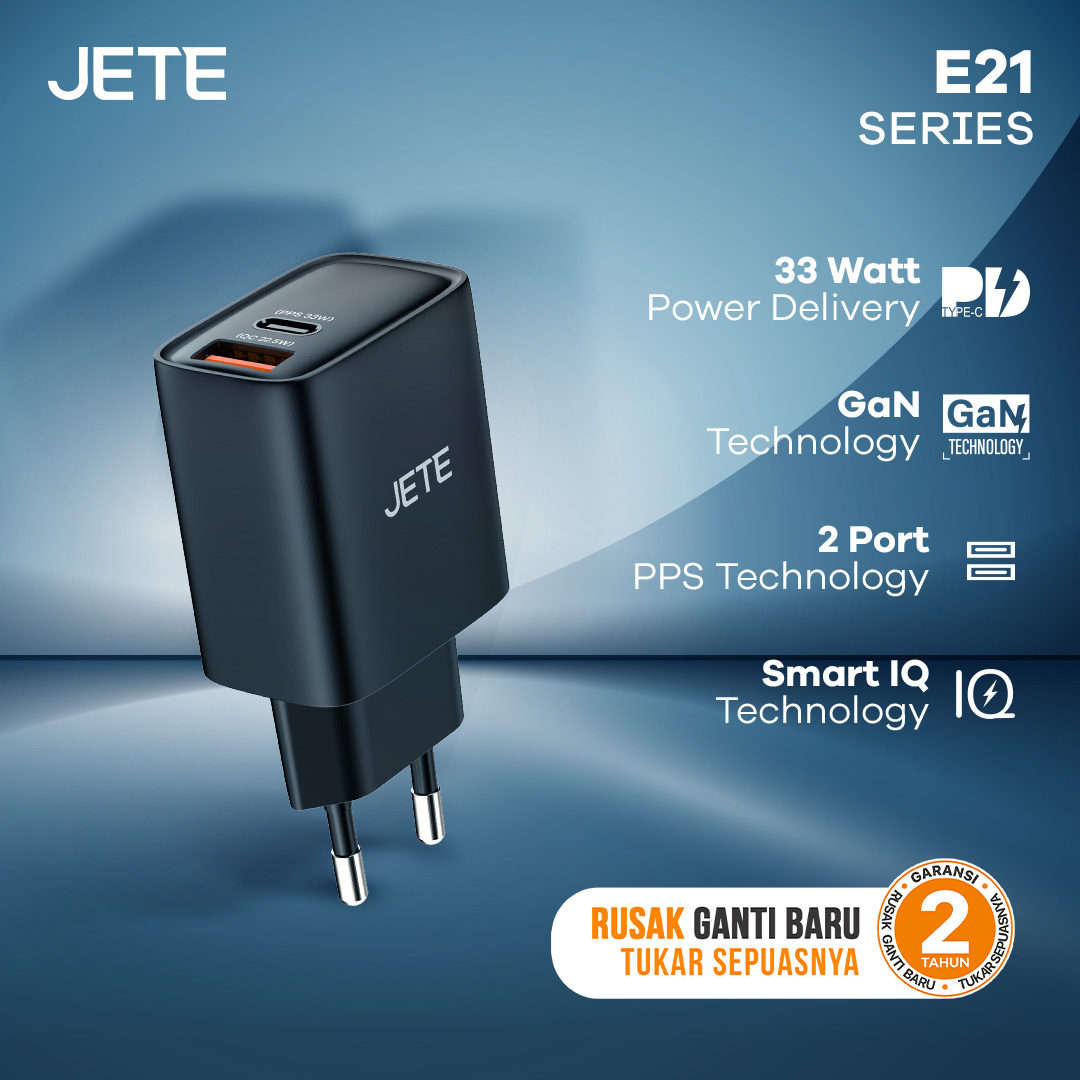 JETE GaN PPS E21 Series Charger 33W Dual Port